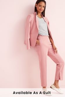 Pink Tailored High Waisted Slim Leg Trousers (T58891) | €17.50