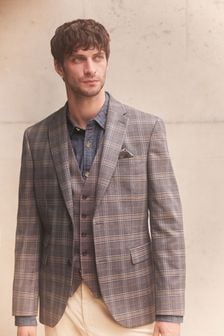 Brown Check Suit: Jacket (T59154) | €118