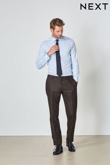 Brown Slim Fit Wool Blend Donegal Suit: Trousers (T59162) | R859