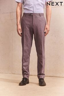 Rose Pink Slim Wool Blend Donegal Suit: Trousers (T59168) | 28 €