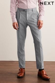 Light Grey Skinny Fit Flannel Fabric Suit: Trousers (T59176) | 57 €