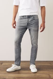 Light Grey Skinny Fit Authentic Stretch Jeans (T59205) | kr347