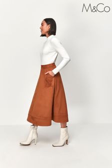 M&Co Brown Suedette Skirt (T59311) | €37