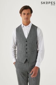 Skopes Barlow Grey Puppytooth Suit Waistcoat (T59450) | kr714
