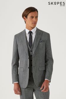 Skopes Barlow Grey Puppytooth Tailored Fit Suit Jacket (T59451) | $188