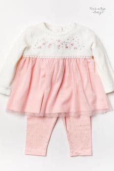Rock-A-Bye Baby Boutique Pink Butterfly Print Cotton Set 2-Piece (T59863) | ₪ 102