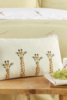 Sophie Allport Cream/Khaki Green ZSL Giraffe Cushion (T59877) | ₪ 186