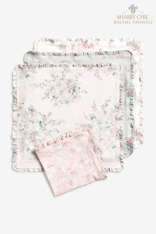 Shabby Chic by Rachel Ashwell® Mixed Floral Ruffle Trim Set of 4 Napkins