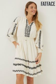 FatFace Natural Devin Embroidered Dress (T60373) | €51