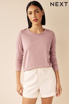Pink Long Sleeve Crew Neck Top (T60411) | €13