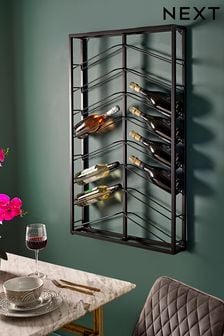 Black Wine Bottle Holder Wall Plaque (T60665) | AED308