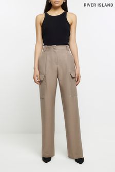 River Island Brown Cargo Utility Trousers (T60670) | €24