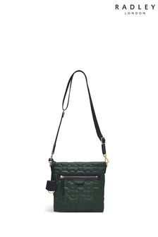 zelena prešita torbica z zadrgo in cvetličnim vzorcem Radley London Finsbury Park (T60719) | €45