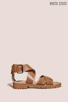 Sandales en cuir épais Blanc Stuff Naturel épais (T60738) | €43