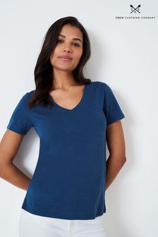 Crew Clothing Company Blue Cotton Casual T-Shirt (T60905) | $35