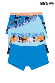 Bonds Unterhosen mit farblich abgesetztem Logo im 4er-Pack, Blau/mehrfarbig (T60958) | 12 €