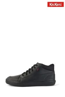 Kickers Black Tovni Hi Padded Leather Trainers (T61094) | $117