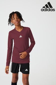 Красно-коричневый - футболка Adidas Team Base (T61247) | €16