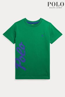 Polo Ralph Lauren Boys Green Polo Graphic T-Shirt (T61779) | €27 - €30