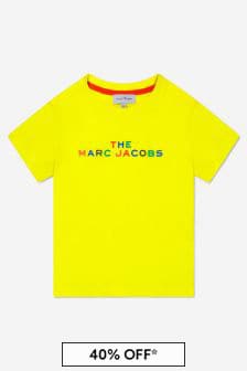 Boys Cotton Logo T-Shirt in Yellow (T61795) | €37.50