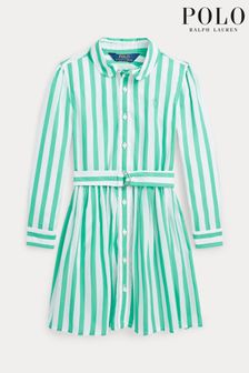 Зеленое платье-рубашка для девочек Polo Ralph Lauren (T61802) | €72 - €78