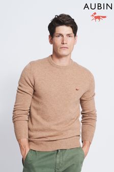 Aubin Westbourne Merino Wool Crew Brown Jumper (T61829) | $109