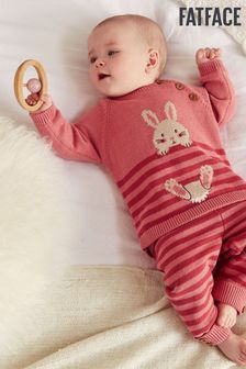 Fatface Pink Knit Bunny Jumper And Leggings Set (T61869) | €43 - €46