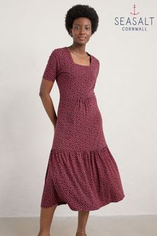 Dżersejowa sukienka midi Seasalt Cornwall z drobnym wzorem (T61881) | 215 zł