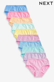 Pink/Yellow/Blue 10 Pack Briefs (1.5-16yrs) (T61888) | €18 - €25