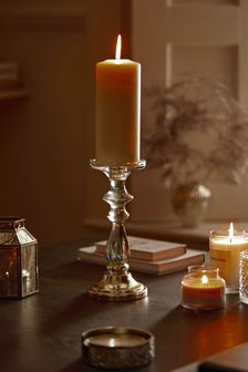 Gold Ombre Glass Pillar Candle Holder (T62044) | 28 €