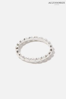 Accessorize Sterling Silver Disc Band Ring