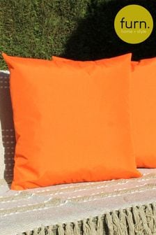 furn. Orange Plain Twin Pack Water UV Resistant Outdoor Cushions (T62079) | €36