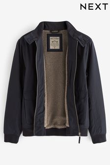 Темно-синий - Непромокаемая куртка с подкладкой из искусственного меха и узором «в елочку» (T62147) | 42 810 тг