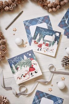 20 Pack Santa Scene Christmas Cards (T62278) | AED22
