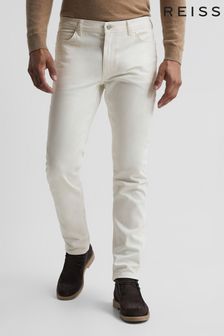 Reiss Ecru Santorini Tapered Slim Fit Stretch Jeans (T62511) | 132 €