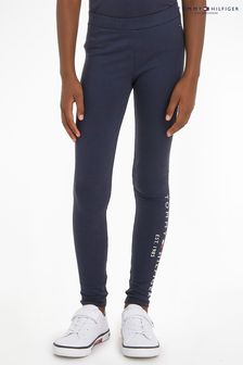 Niebieskie legginsy z logo Tommy Hilfiger Essential (T63554) | 112 zł - 120 zł