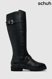 Schuh Darla Black Leather Rider Boots (T63718) | 153 €