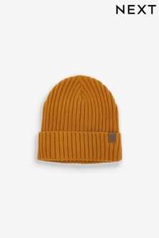 Коричневато-желтый - Вязаная шапочка-бини в рубчик (1-16 лет) (T63754) | €4 - €7