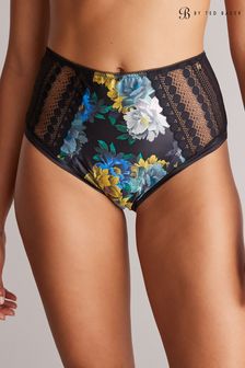 B by Ted Baker Black Floral High Waist Knickers (T64049) | CA$37