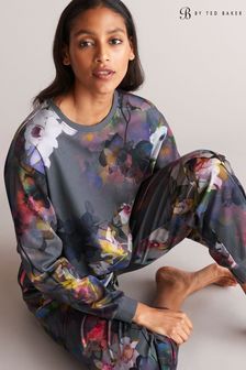 Grafitowe w kwiatki - Bawełniana piżama B by Ted Baker (T64107) | 345 zł