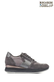 Regarde Le Ciel Grey Ray Patterned Leather Trainers (T64119) | 133 €