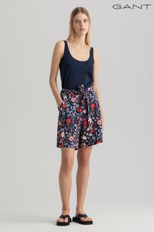 GANT Womens Blue Wild Floral Belt Shorts (T64327) | €72