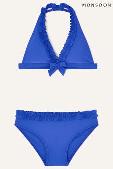 Monsoon Blue Triangle Frill Bikini with Recycled Polyester (T64449) | ₪ 65 - ₪ 84