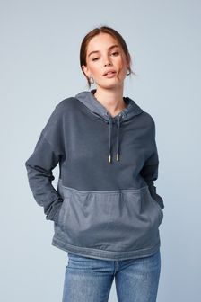 Navy Blue Washed Hoodie (T65112) | 36 €