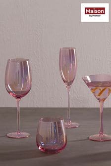 Maison Pink by Premier Frosted Deco Hiball Glass (T65173) | €51