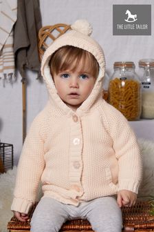 وردي - معطف Pixie للبيبي مع بطانة وكرة صوف من The Little Tailor (T65279) | 177 د.إ