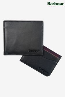 Barbour® Black Leather Wallet and Card Gift Set (T65638) | 78 €