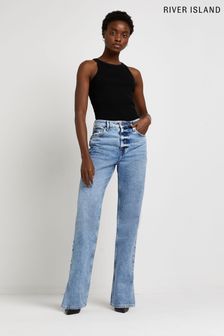 River Island Lang geschnittene Straight-Jeans im Stil der 90er, Hellblau (T65705) | 57 €