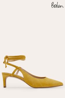 Boden Yellow Suede Ankle Tie Heels (T65746) | 44 €