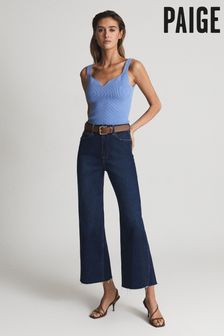 Reiss Dark Blue Anessa Paige High Rise Wide Leg Jeans (T65981) | €296